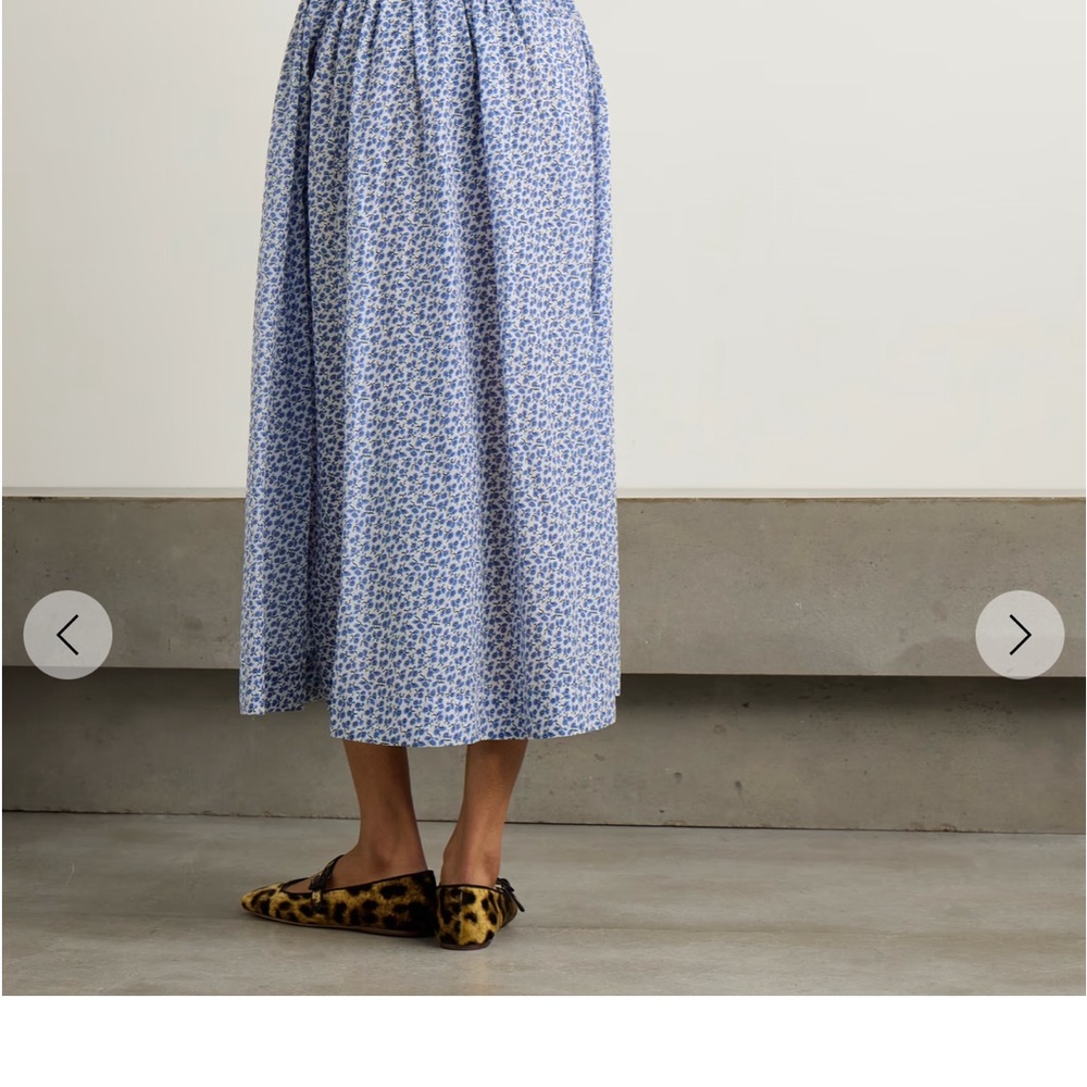 Doen Ischia shirred floral-print organic cotton-voile midi dress - Picture 2 of 5
